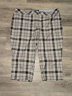 Lands End Plaid Capri Pants Sz 20W